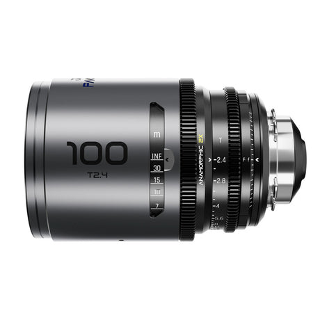 DZOFILM Pavo 100mm T2.4 2x Anamorphic Prime Lens (Blue Coating, PL/EF Mount, Metres)