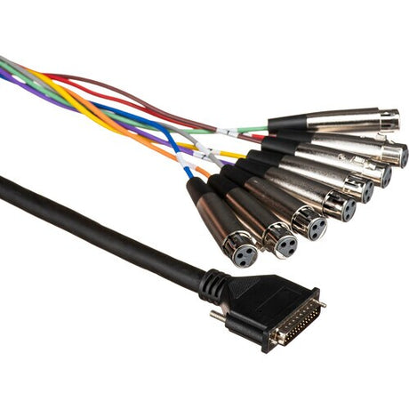 Hosa 3 metre XLR3F to DB25 Balanced Snake Cable